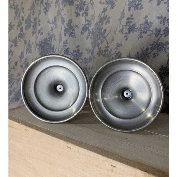 VTG Pair of 2 Silver Plated Screw-Top Candlesticks - Picture 3 of 8